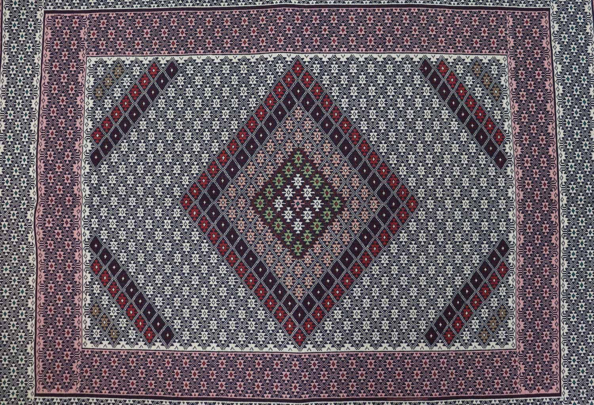 Kelim Carpet - orientalisk matta - 205 x 129 cm - blå