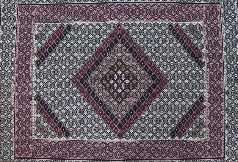 Kelim Carpet - orientalisk matta - 205 x 129 cm - blå