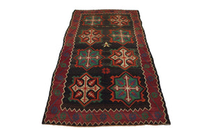 Kelim Carpet - orientalisk matta - 303 x 158 cm - blå
