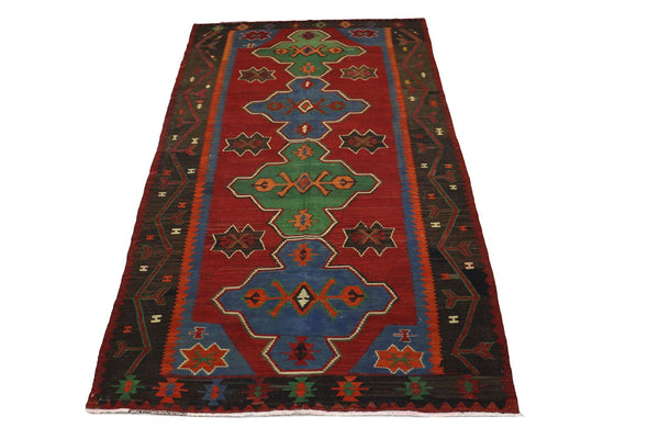Kelim Carpet - orientalisk matta - 284 x 165 cm - röd