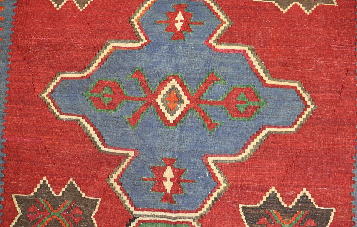 Kelim Carpet - orientalisk matta - 284 x 165 cm - röd