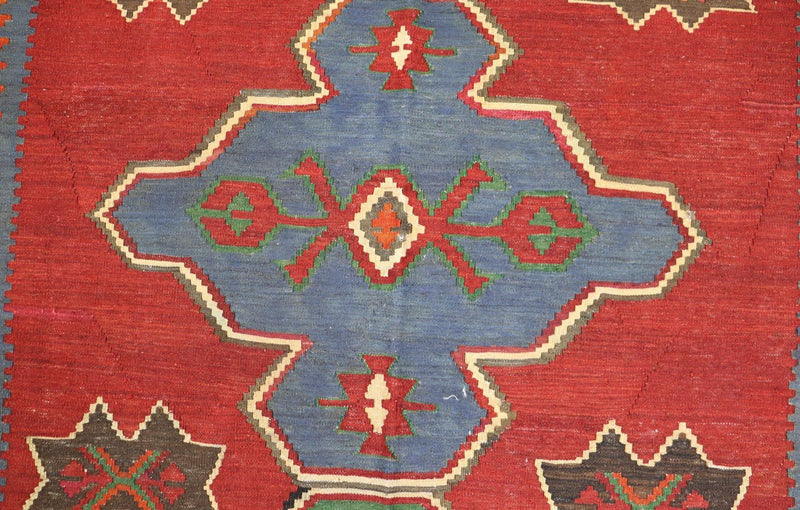 Kelim Carpet - orientalisk matta - 284 x 165 cm - röd