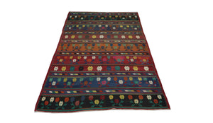 Kelim Carpet - orientalisk matta - 244 x 174 cm - flerfärgad