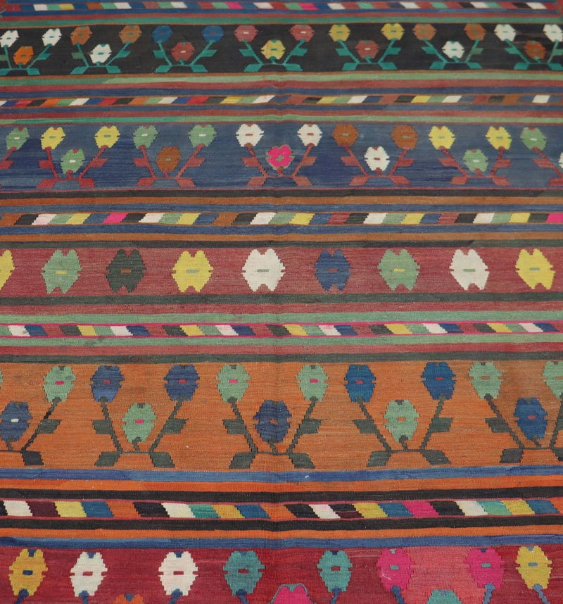Kelim Carpet - orientalisk matta - 244 x 174 cm - flerfärgad