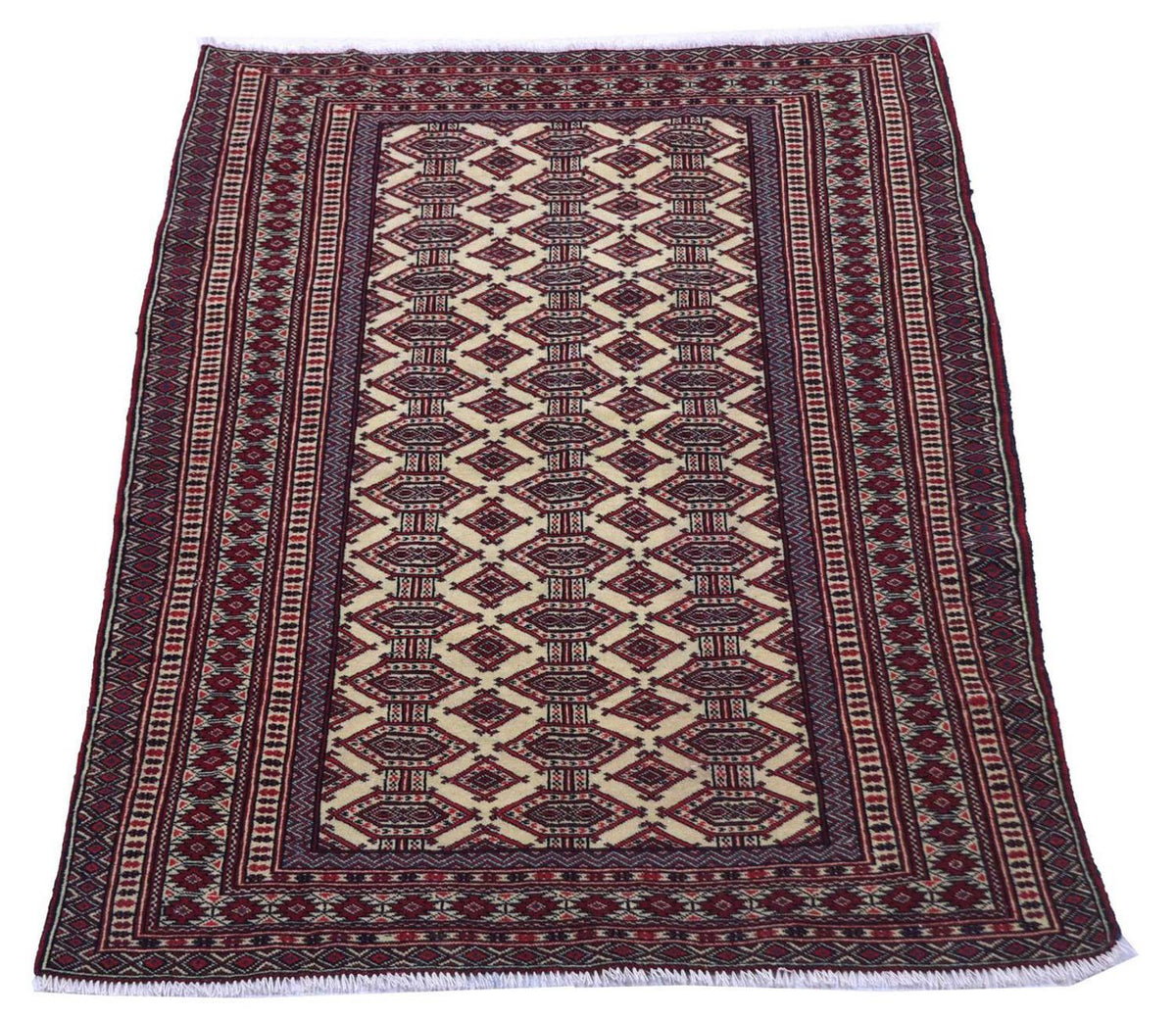 Afghansk matta - 164 x 121 cm - bordeaux röd