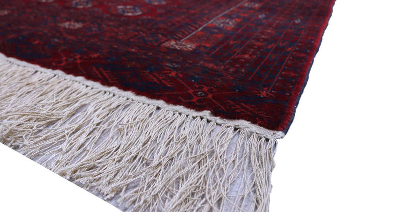 Afghansk matta - 169 x 113 cm - mörkröd