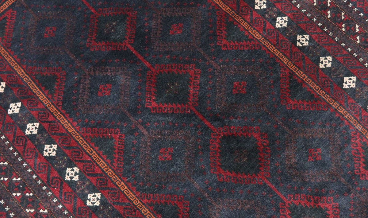 Baluch-matta - 191 x 115 cm - mörkröd