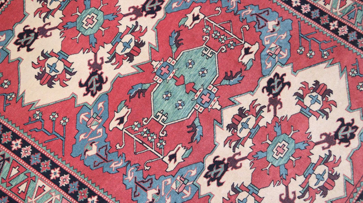 Afghansk matta - 170 x 138 cm - röd