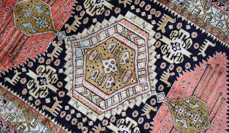 Oriental Carpet - 130 x 84 cm - mörkblå