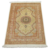 Silk Carpet - Ghom Silk - Premium - 150 x 100 cm - beige