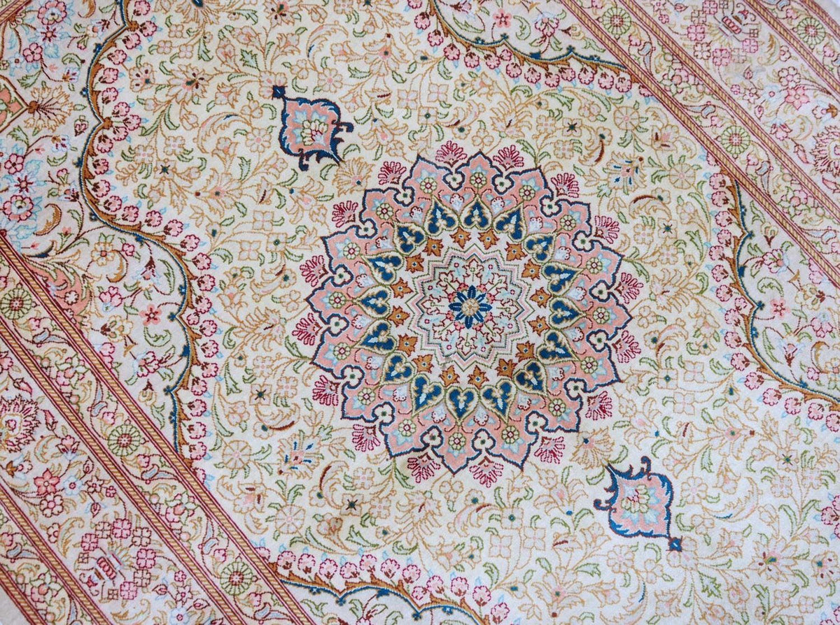 Silk Carpet - Ghom Silk - Premium - 150 x 100 cm - beige