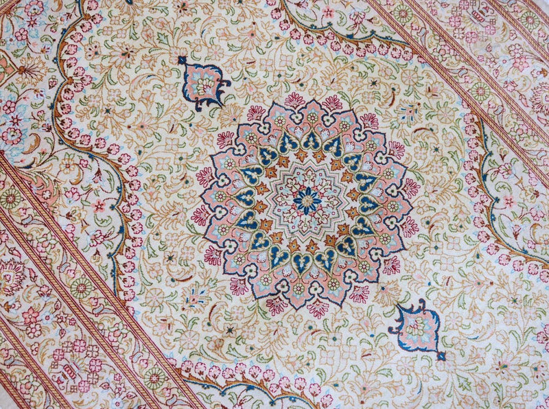 Silk Carpet - Ghom Silk - Premium - 150 x 100 cm - beige