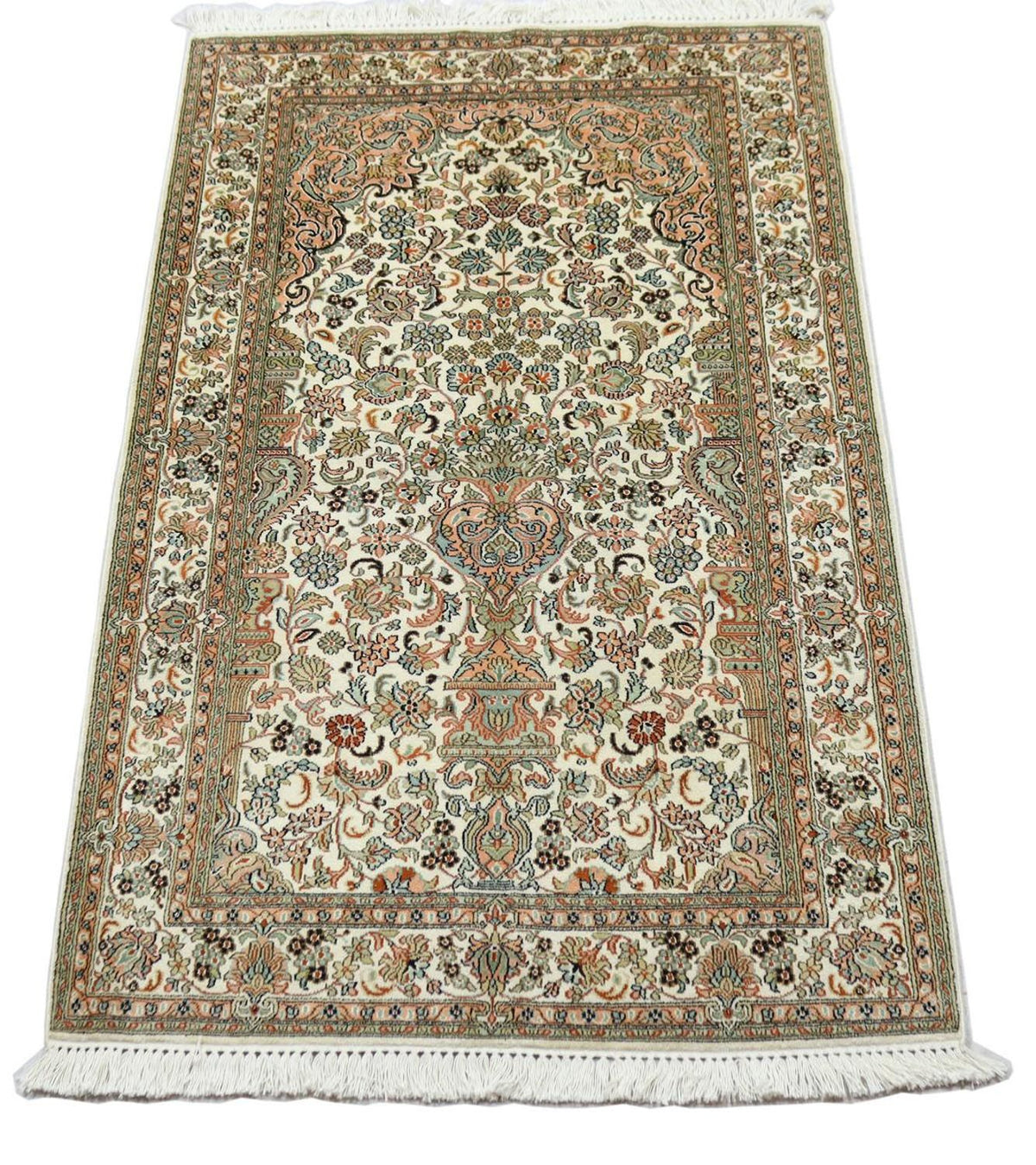 Sidenmatta - Kashmir Silk - 158 x 96 cm - beige