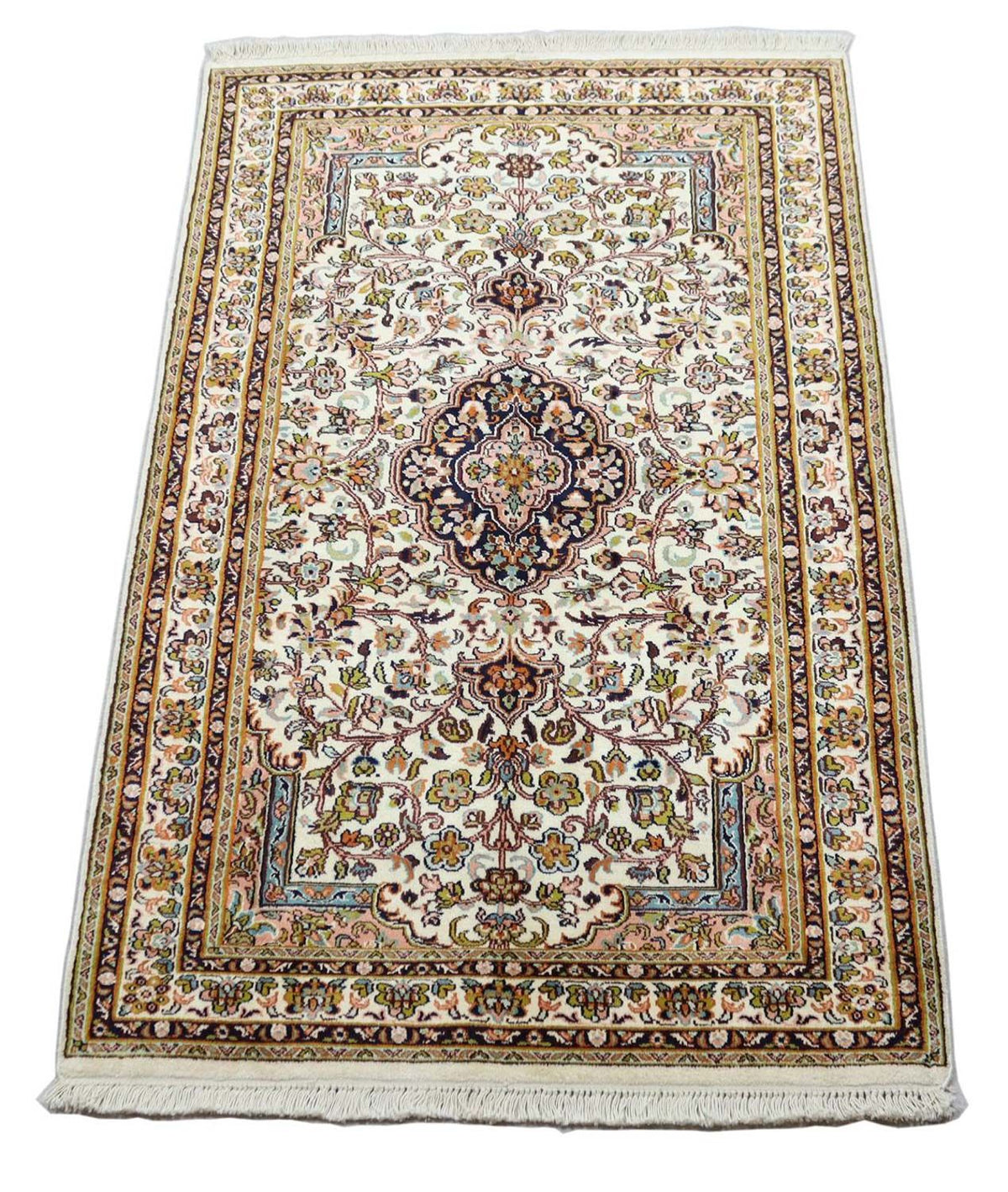 Sidenmatta - Kashmir Silk - 154 x 93 cm - beige