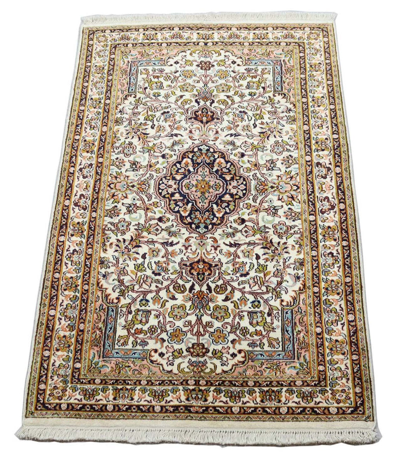 Sidenmatta - Kashmir Silk - 154 x 93 cm - beige