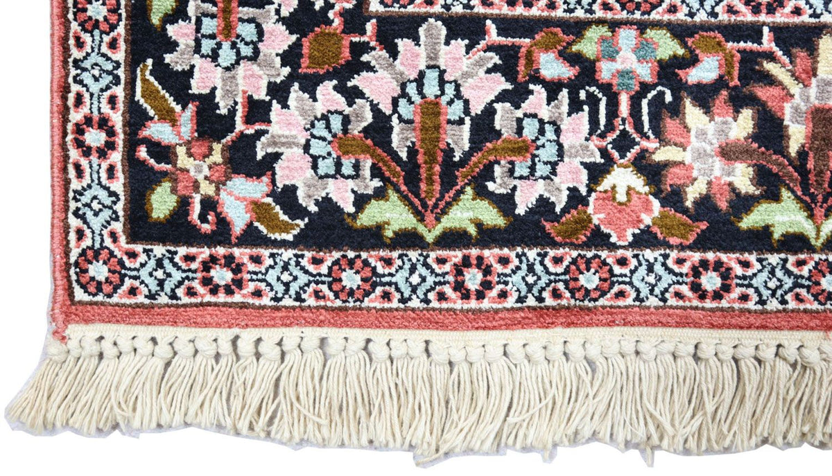 Sidenmatta - Kashmir Silk - 152 x 91 cm - mörkröd