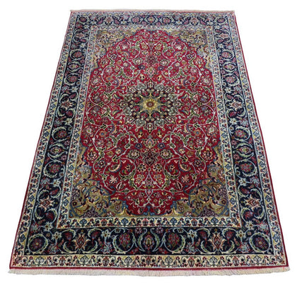 Persisk matta - Isfahan - Premium - 170 x 110 cm - mörkröd