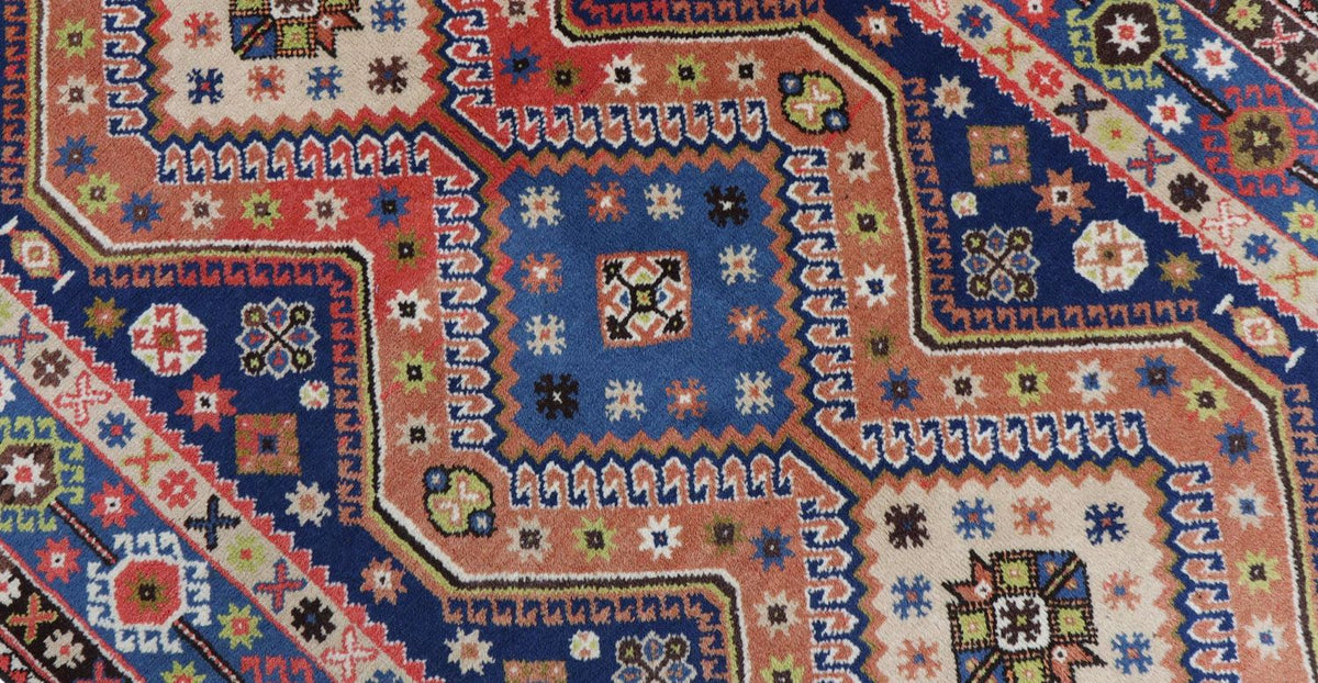 Persisk matta - Nomadic - 162 x 108 cm - mörkblå