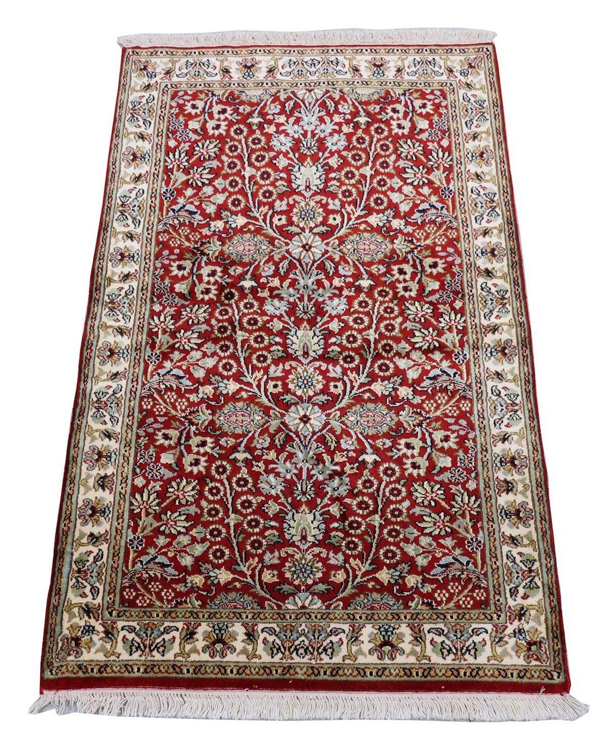 Sidenmatta - Kashmir Silk - 124 x 77 cm - röd