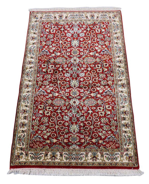 Sidenmatta - Kashmir Silk - 124 x 77 cm - röd