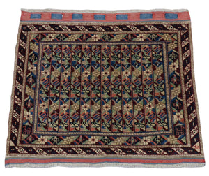 Afghansk matta - Bukhara - 75 x 56 cm - blå