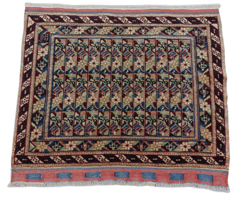 Afghansk matta - Bukhara - 75 x 55 cm - blå