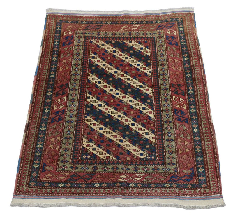 Afghansk matta - Bukhara kvadrat  - 103 x 93 cm - mörkblå