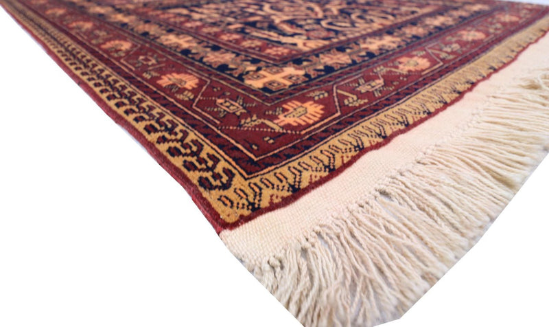 Afghansk matta - 150 x 100 cm - svart