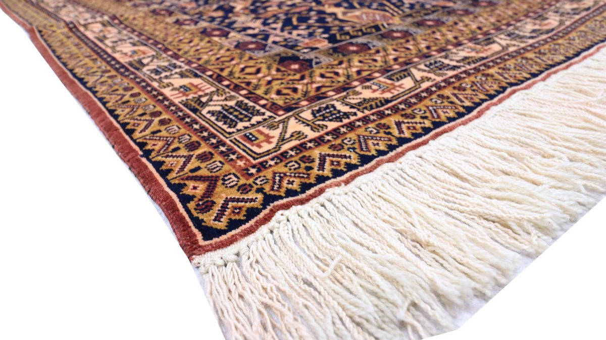 Afghansk matta - 140 x 102 cm - svart