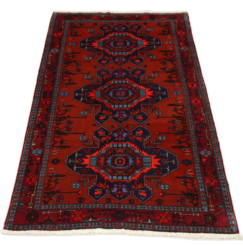 Oriental Carpet - 207 x 121 cm - mörkröd