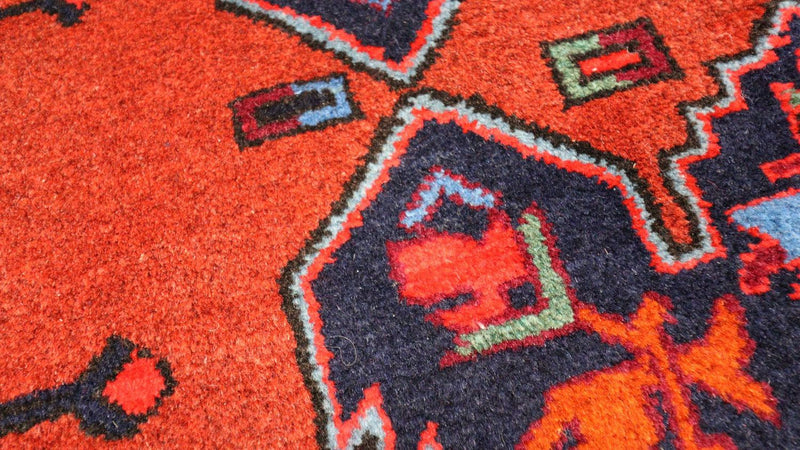 Oriental Carpet - 207 x 121 cm - mörkröd