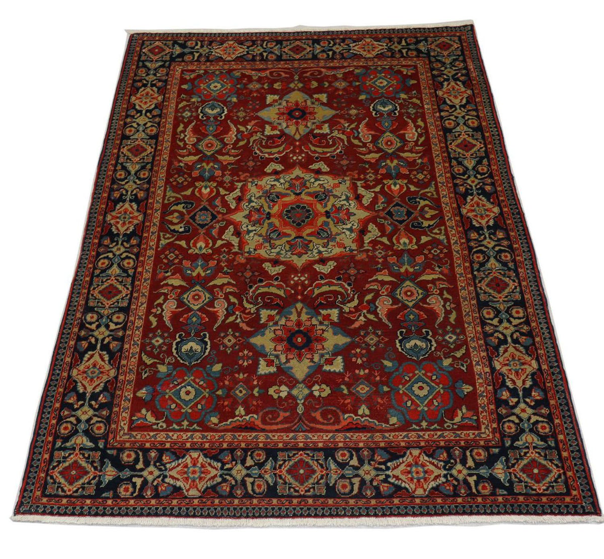 Oriental Carpet - 205 x 139 cm - mörkröd
