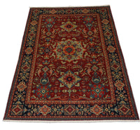 Oriental Carpet - 205 x 139 cm - mörkröd