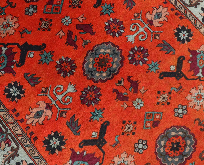 Oriental Carpet - 210 x 133 cm - mörkröd