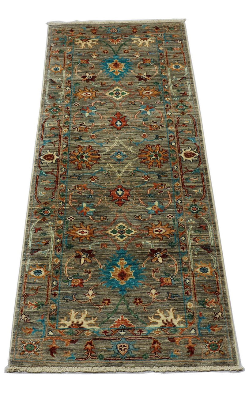 Runner Ziegler Carpet - 201 x 77 cm - olivgrön