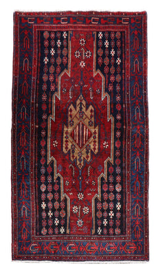 Gabbeh-matta - Loribaft Persian - 243 x 133 cm - röd