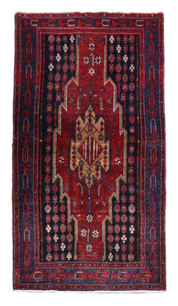 Gabbeh-matta - Loribaft Persian - 243 x 133 cm - röd