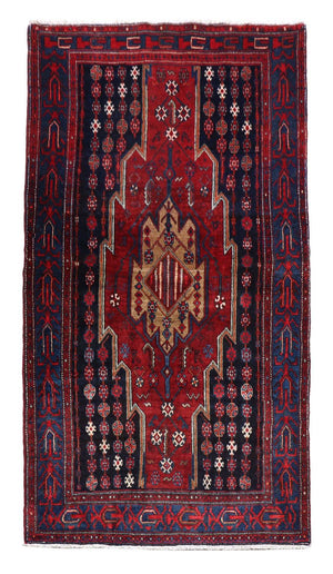 Gabbeh-matta - Loribaft Persian - 243 x 133 cm - röd