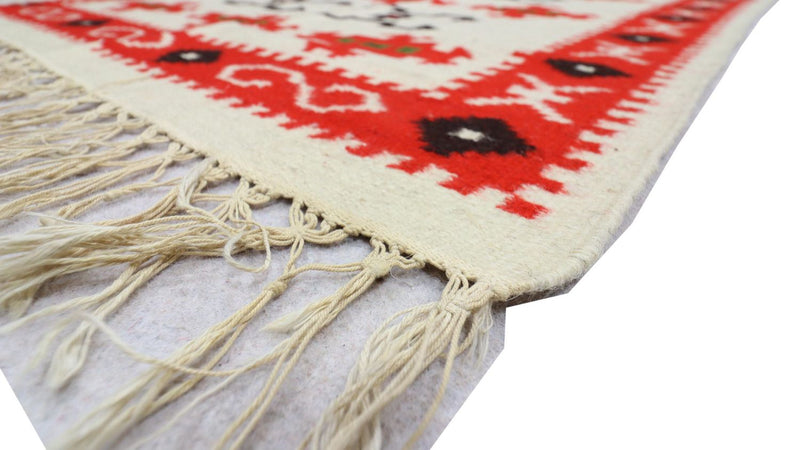 Kelim matta - trendig - 160 x 100 cm - beige