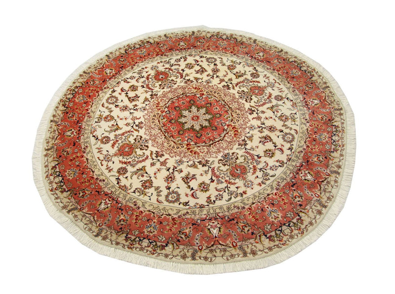 Persisk matta - Tabriz - Royal runt  - 230 x 230 cm - beige