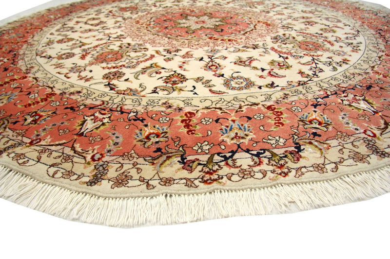 Persisk matta - Tabriz - Royal runt  - 230 x 230 cm - beige