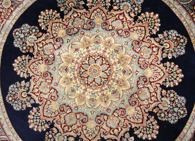 Kina matta runt  - 184 x 184 cm - blå