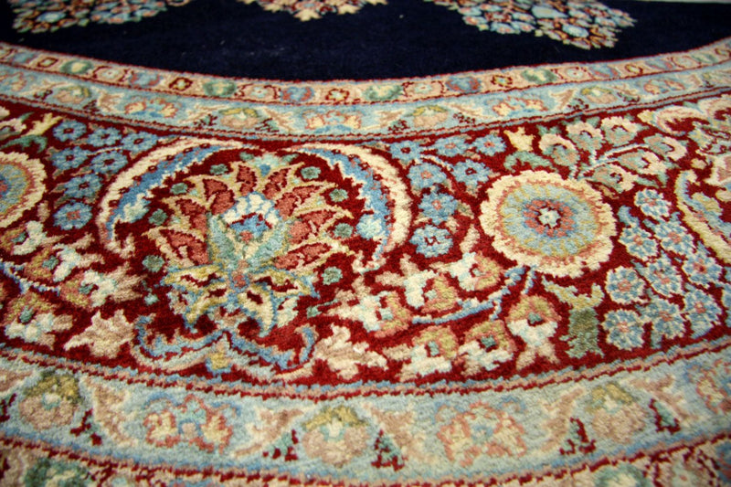 Kina matta runt  - 184 x 184 cm - blå