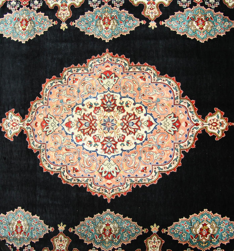 Sidenmatta - Hereke Silk - Premium - 270 x 180 cm - blå