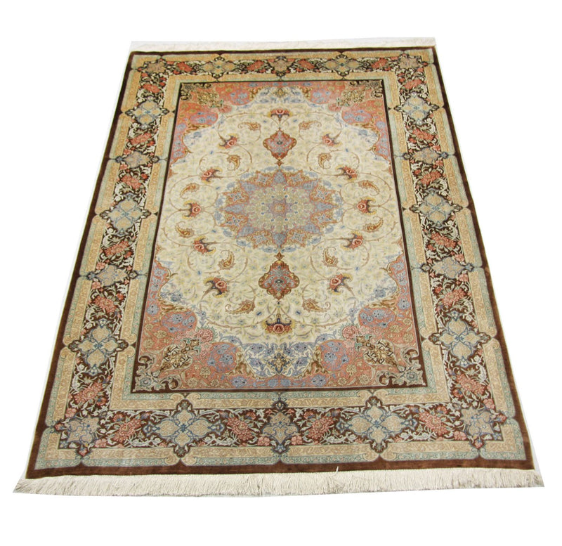 Silk Carpet - Ghom Silk - Premium - 240 x 155 cm - beige