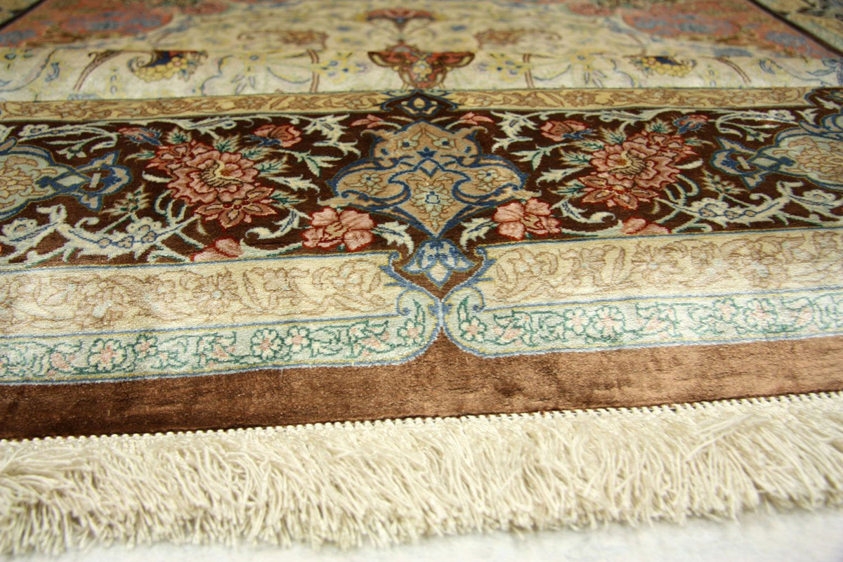 Silk Carpet - Ghom Silk - Premium - 240 x 155 cm - beige