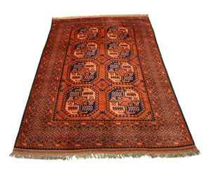 Afghansk matta - 290 x 208 cm - orange