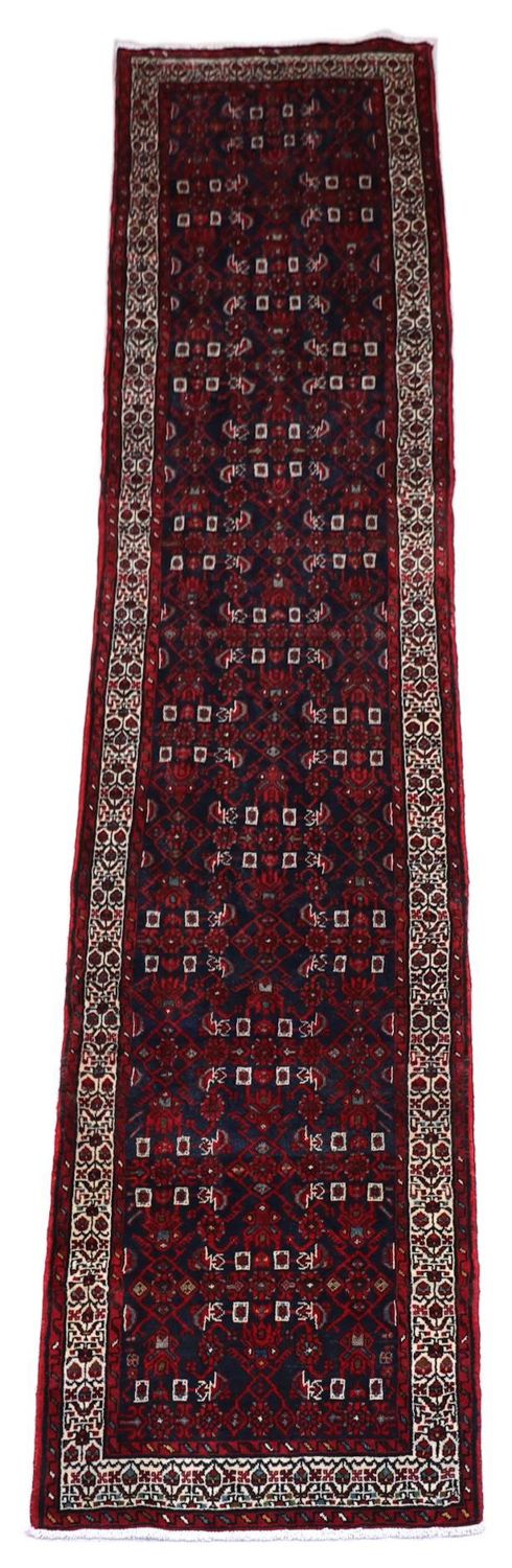 Runner Oriental Carpet - 403 x 87 cm - mörkblå