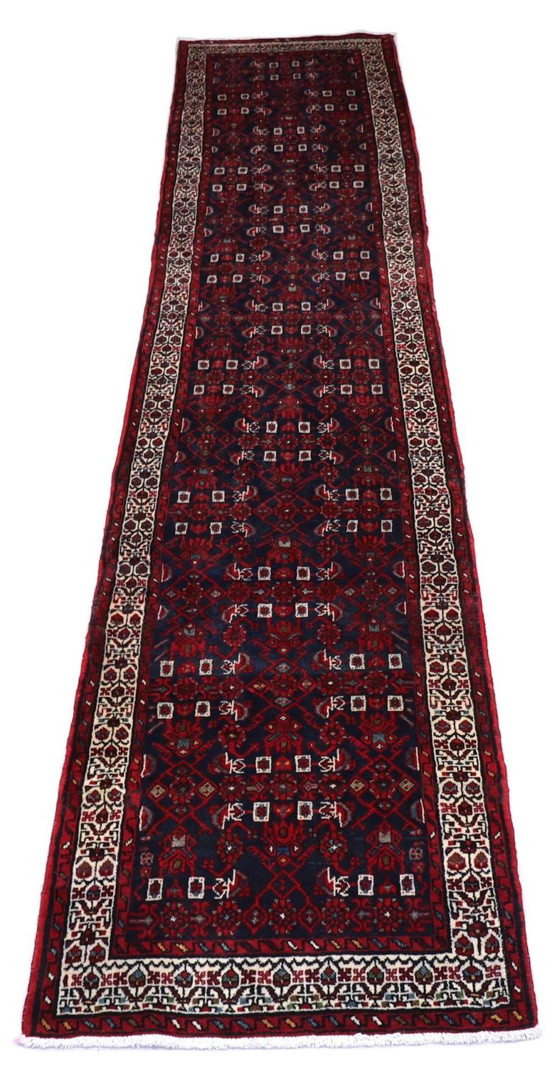 Runner Oriental Carpet - 403 x 87 cm - mörkblå