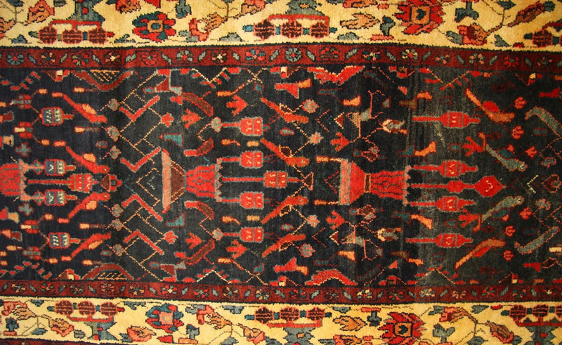 Runner Persisk matta - Nomadic - 410 x 104 cm - blå